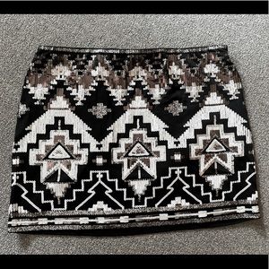 Sequin mini skirt